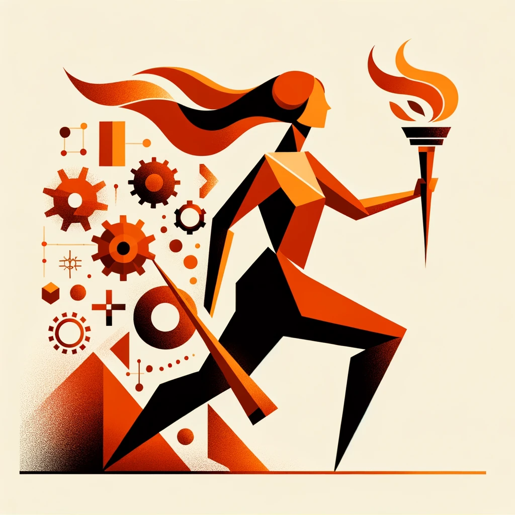 leadership image woman with torch